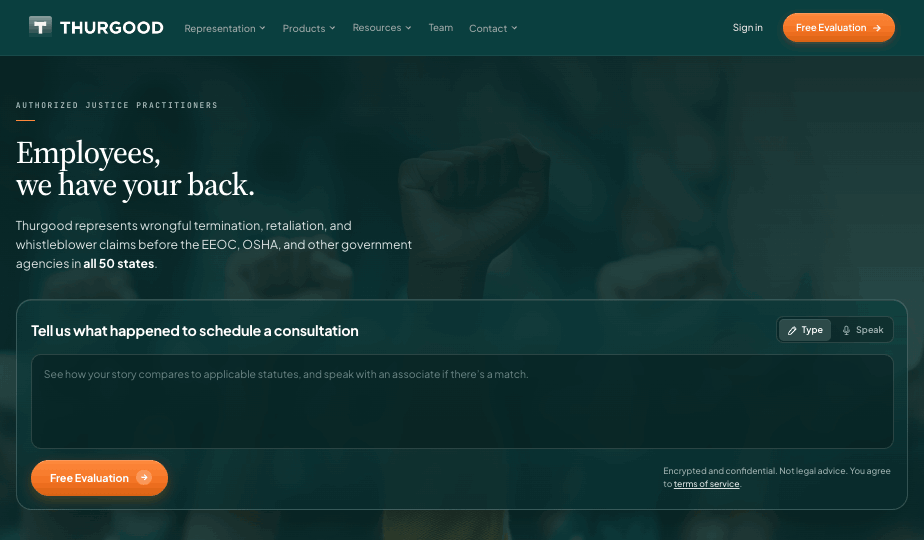 Thurgood — Homepage · free evaluation